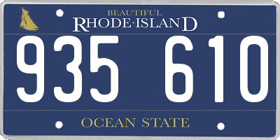 RI license plate 935610