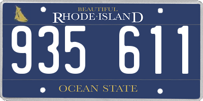 RI license plate 935611