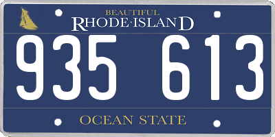 RI license plate 935613