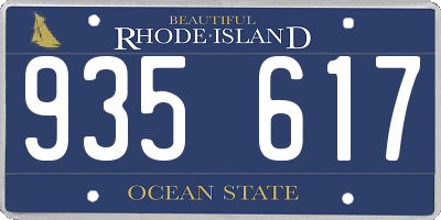 RI license plate 935617