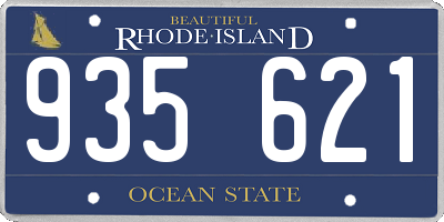 RI license plate 935621