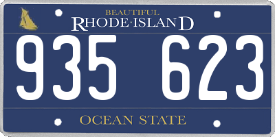 RI license plate 935623
