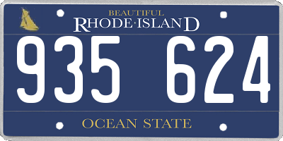 RI license plate 935624