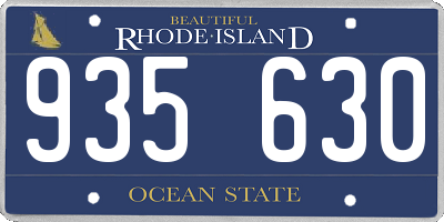 RI license plate 935630