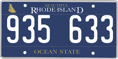 RI license plate 935633