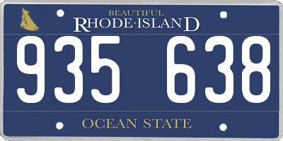 RI license plate 935638