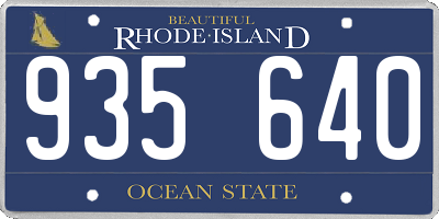 RI license plate 935640