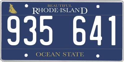 RI license plate 935641