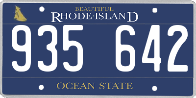 RI license plate 935642