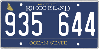 RI license plate 935644