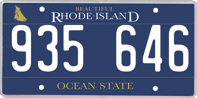 RI license plate 935646