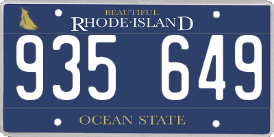 RI license plate 935649