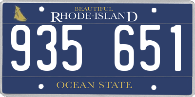 RI license plate 935651