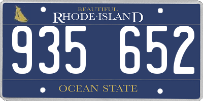 RI license plate 935652