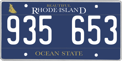 RI license plate 935653