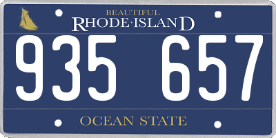 RI license plate 935657