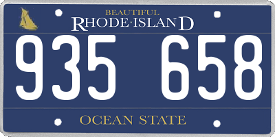 RI license plate 935658