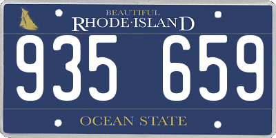 RI license plate 935659