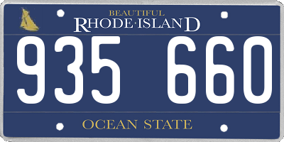 RI license plate 935660