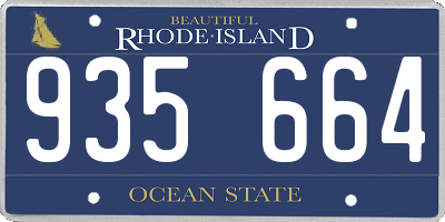 RI license plate 935664