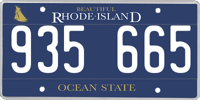 RI license plate 935665
