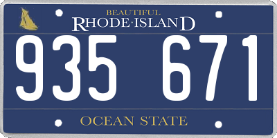 RI license plate 935671