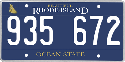 RI license plate 935672