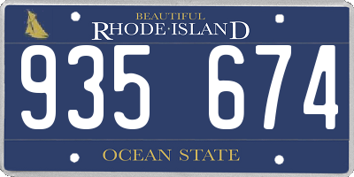 RI license plate 935674