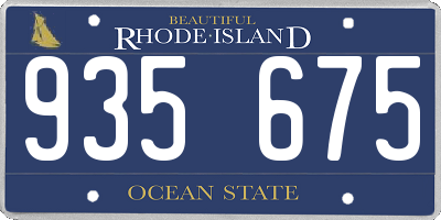 RI license plate 935675