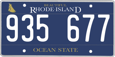 RI license plate 935677