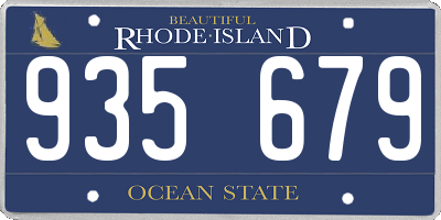 RI license plate 935679