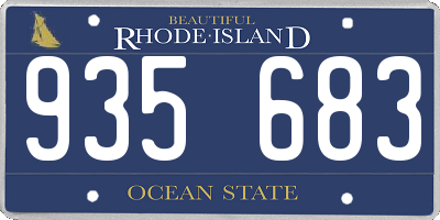RI license plate 935683