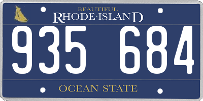 RI license plate 935684