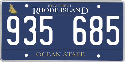 RI license plate 935685