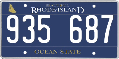 RI license plate 935687