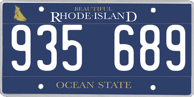 RI license plate 935689