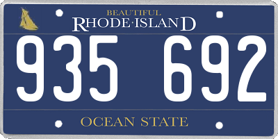 RI license plate 935692