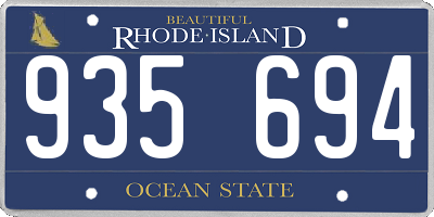 RI license plate 935694