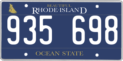 RI license plate 935698