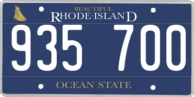 RI license plate 935700