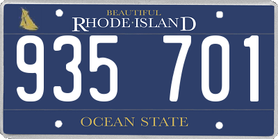RI license plate 935701