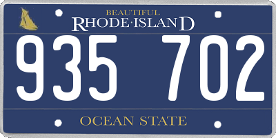 RI license plate 935702