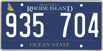 RI license plate 935704