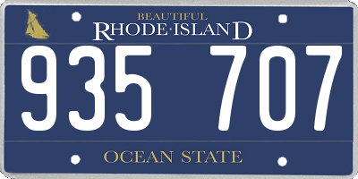 RI license plate 935707