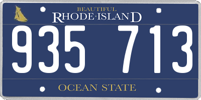 RI license plate 935713