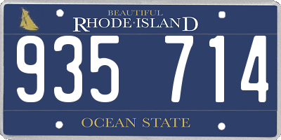 RI license plate 935714