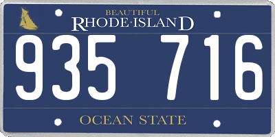 RI license plate 935716