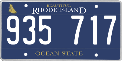 RI license plate 935717