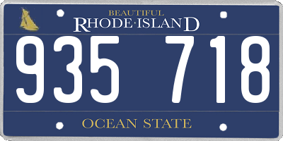 RI license plate 935718