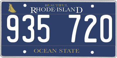RI license plate 935720